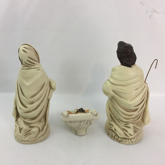 (J5) CHRISTMAS PAPIER MACHE COMPOSITION NATIVITY FIGURES 3 PC KOREA - Picture 8 of 8